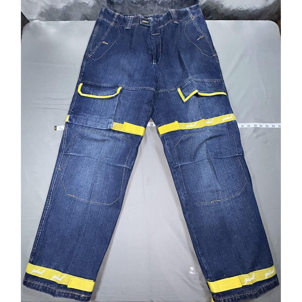 Marithe Francois Girbaud Jeans Mens 38x34 Blue Relaxed Shuttle Tape Cargo Denim